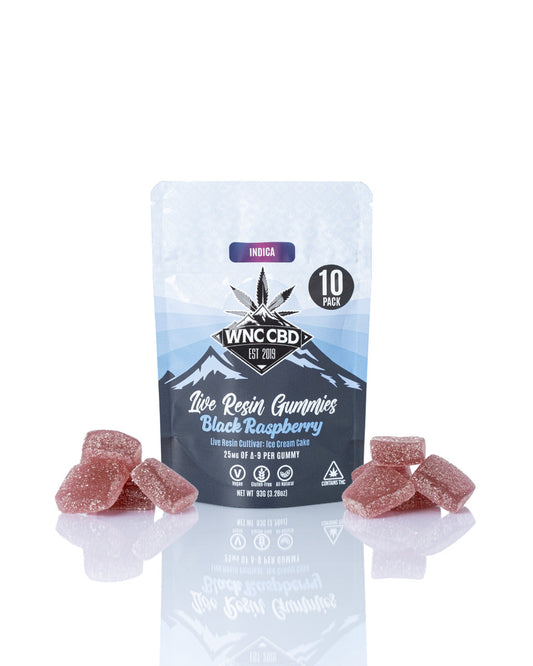 Live Resin Black Raspberry Gummies 25mg
