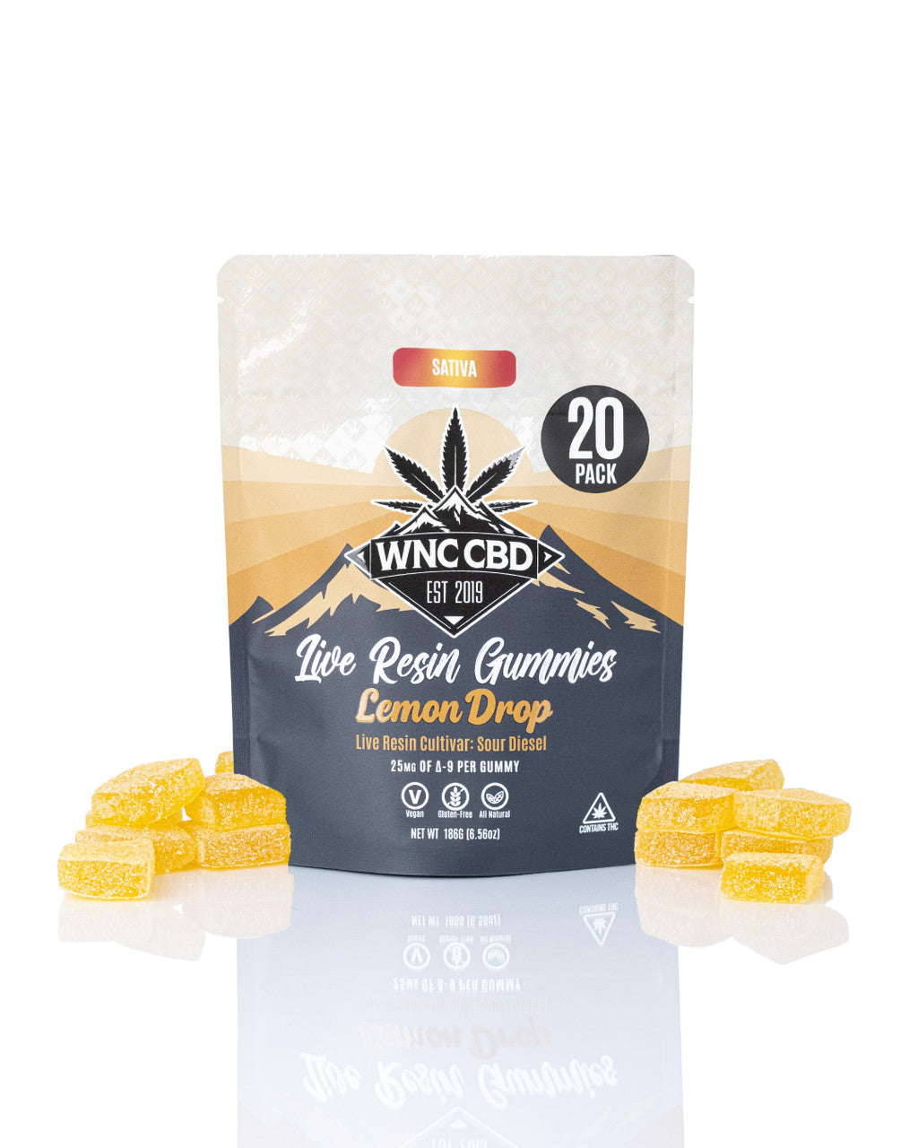 Lemon Drop Live Resin Gummies 25mg