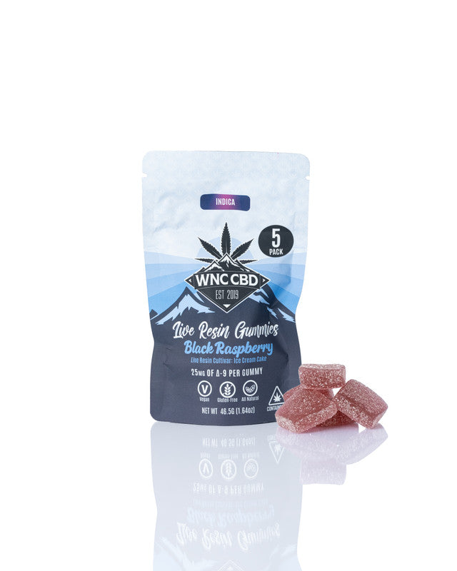 Live Resin Black Raspberry Gummies 25mg