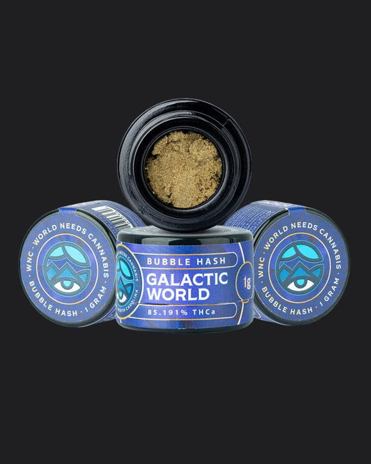 Galactic World Bubble Hash - THCa 85.191% : Terpenes 4.250% - Indica