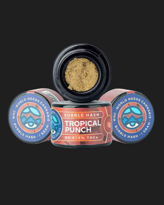 Tropical Punch Bubble Hash - THCa 84.414% : Terpenes 4.250% - Sativa
