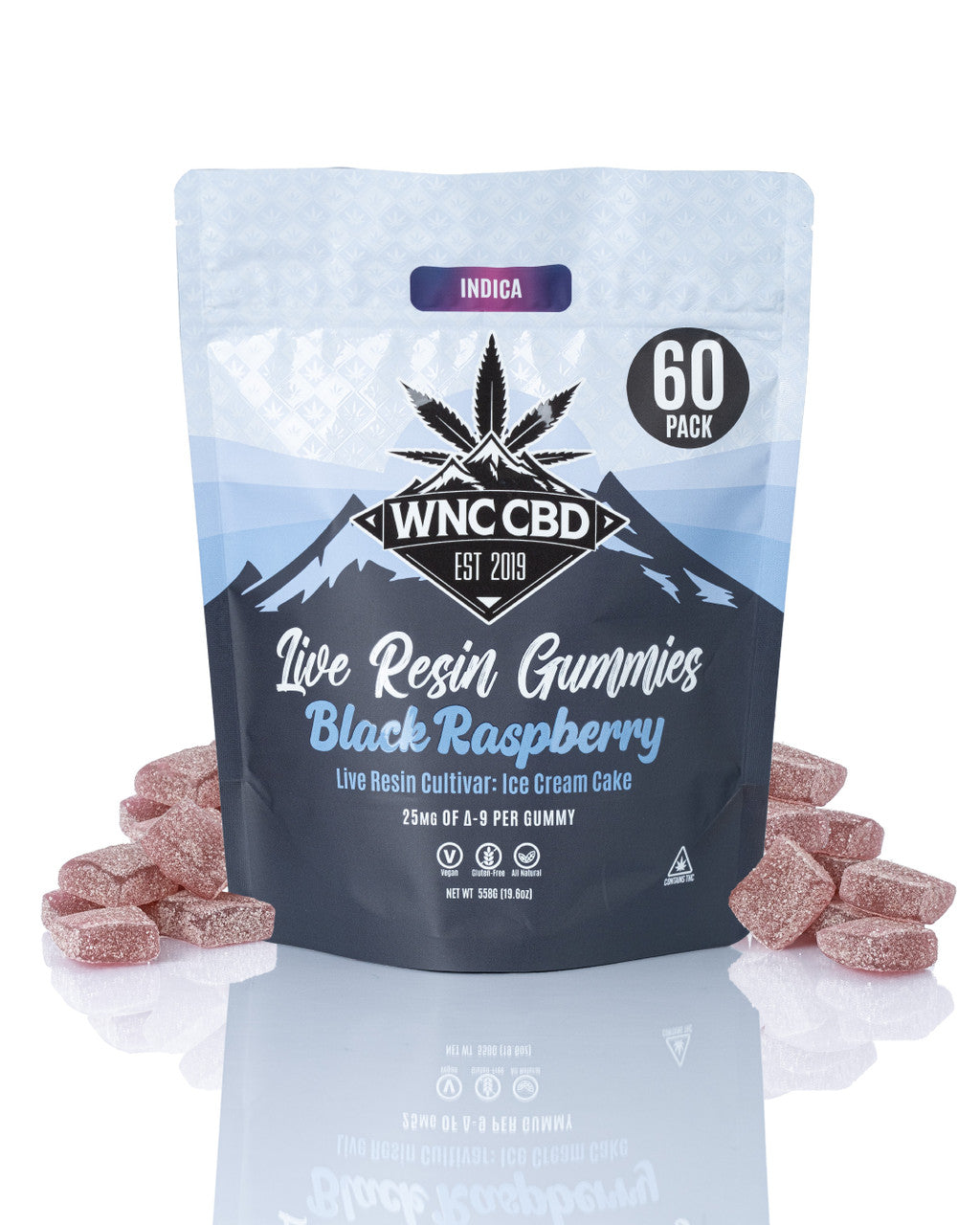 Live Resin Black Raspberry Gummies 25mg